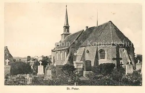 AK / Ansichtskarte St Peter Ording Friedhof Kirche Nordseebad Kat. Sankt Peter Ording