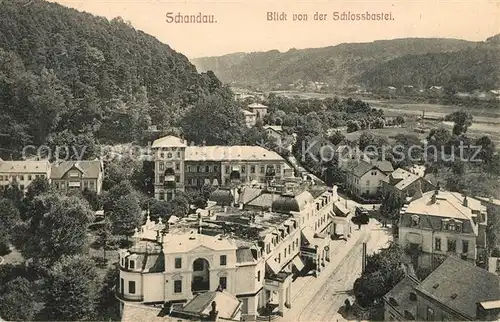 AK / Ansichtskarte Bad Schandau Panorama Blick von der Schlossbastei Kat. Bad Schandau