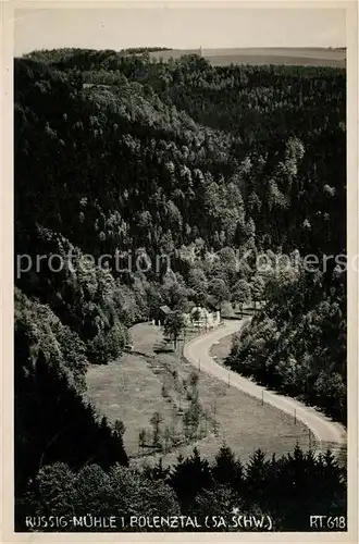 AK / Ansichtskarte Polenztal Landschaftspanorama mit Russigmuehle Kat. Hohnstein