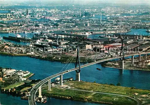 AK / Ansichtskarte Hamburg Koehlbrandbruecke Fliegeraufnahme Kat. Hamburg