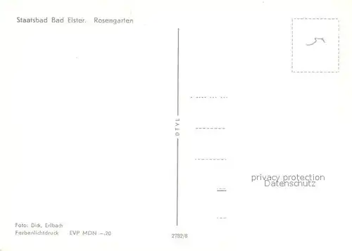 AK / Ansichtskarte Bad Elster Rosengarten  Kat. Bad Elster