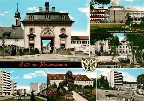 AK / Ansichtskarte Heusenstamm Torbau Gymnasium Sternwarte Bastenwald Schloss  Kat. Heusenstamm