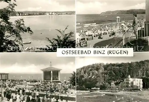 AK / Ansichtskarte Binz Ruegen Strand Konzertplatz Ferienheim Haus Agnes Kat. Binz