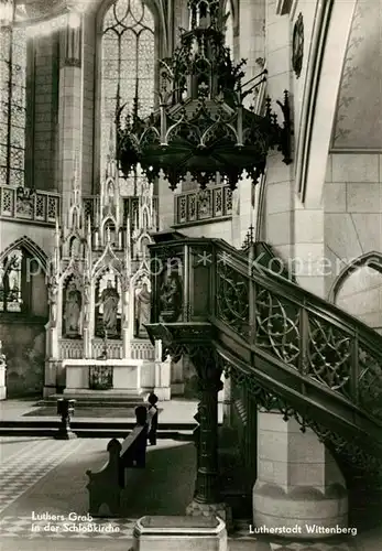 AK / Ansichtskarte Wittenberg Lutherstadt Schlosskirche Grab Luther Kat. Wittenberg