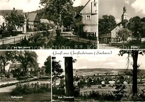 AK / Ansichtskarte Grossschoenau Sachsen Lausur Kulturpark Oberdorf Kirche Kat. Grossschoenau Sachsen
