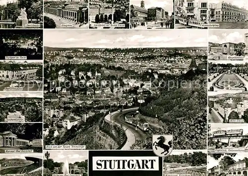 AK / Ansichtskarte Stuttgart Staatstheater Koenigsbau Schloss Rosengarten Hauptbahnhof Kat. Stuttgart