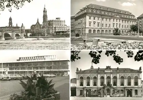 AK / Ansichtskarte Dresden Elbansicht Hotel Gewandhaus Kulturpalast Verkehrsmuseum Kat. Dresden Elbe