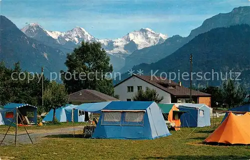 AK / Ansichtskarte Interlaken BE Jungfrau Camp mit Eiger Moench und Jungfrau Kat. Interlaken