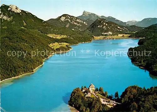 AK / Ansichtskarte Hof Salzburg Hotel Schloss Fuschl Fliegeraufnahme Kat. Hof bei Salzburg