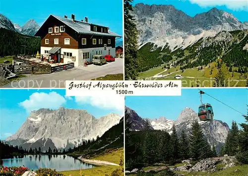 AK / Ansichtskarte Ehrwald Tirol Gasthof Alpengluehn Wetterwand Seebensee Seilbahn 