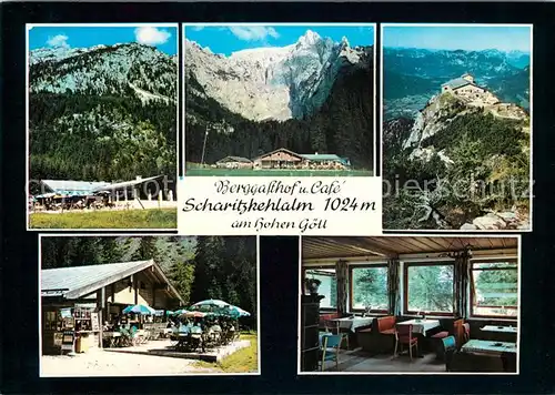 AK / Ansichtskarte Scharitzkehlalm Berggasthof und Cafe Terrasse Gastraum Kat. Berchtesgaden