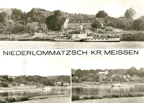 AK / Ansichtskarte Niederlommatzsch Fahrgastschiff Elbepartie Kat. Diera Zehren