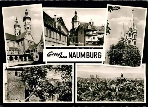 AK / Ansichtskarte Naumburg Saale Domhof Alt Naumburg Dom Wenzelstor Panorama Kat. Naumburg