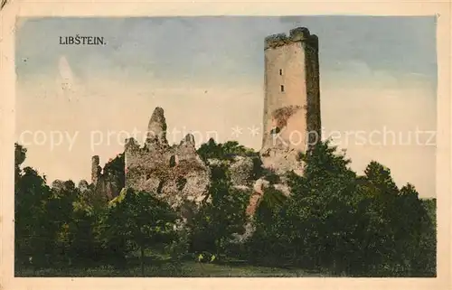 AK / Ansichtskarte Liblin Libstein Burg Libstejn Burgruine