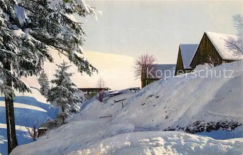 AK / Ansichtskarte Moldau Dorf im Winter Photochromie Serie 371 Nr 4230 Kat. Tschechische Republik