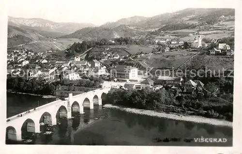 AK / Ansichtskarte Visegrad Donau Bruecke Fliegeraufnahme Kat. Ungarn