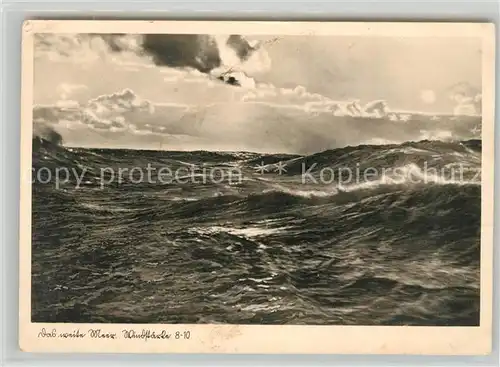 AK / Ansichtskarte Nordsee Region Das weite Meer Windstaerke 8 10 Natur