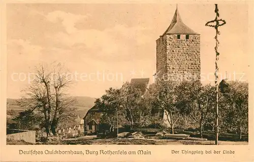 AK / Ansichtskarte Rothenfels Unterfranken Deutsches Quickbornhaus Burg Kat. Rothenfels