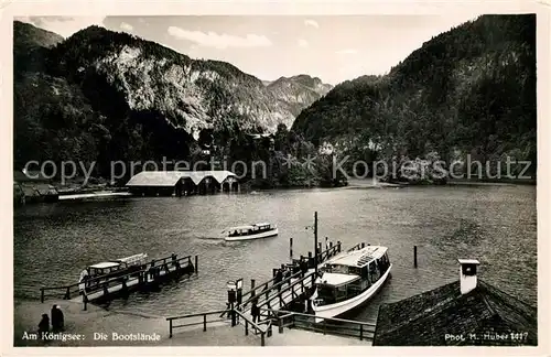 AK / Ansichtskarte Koenigsee Berchtesgaden Bootslaende