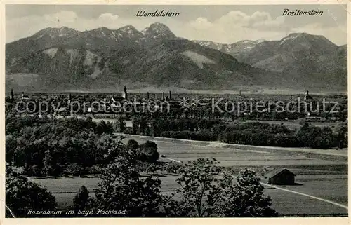 AK / Ansichtskarte Rosenheim Bayern mit Wendelstein und Breitenstein Kat. Rosenheim