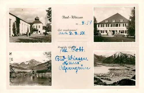 AK / Ansichtskarte Bad Wiessee Fliegeraufnahme Seepartie Kat. Bad Wiessee