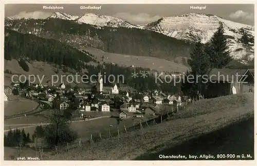 AK / Ansichtskarte Oberstaufen mit Hochgrat Guendiskopf Kat. Oberstaufen
