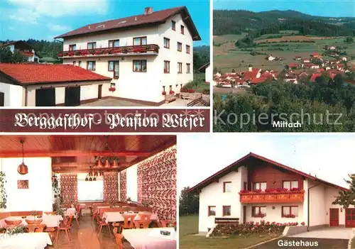 AK / Ansichtskarte Miltach Berggasthof Pension Wieser Gaststube Gaestehaus Panorama Kat. Miltach