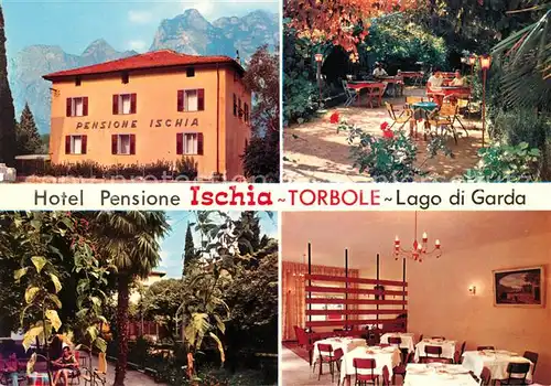 AK / Ansichtskarte Torbole Lago di Garda Hotel Pensione Ischia Gaststube Terrasse Kat. Italien