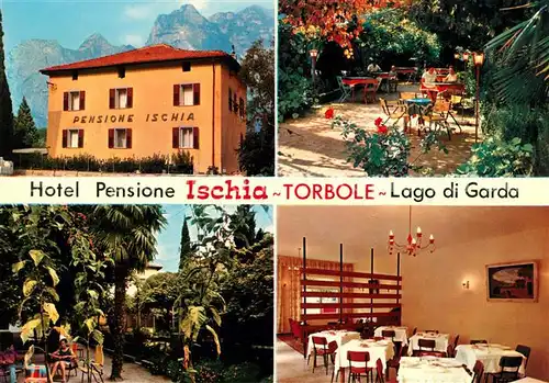 AK / Ansichtskarte Torbole Lago di Garda Hotel Pensione Ischia Terrasse Gaststube Kat. Italien