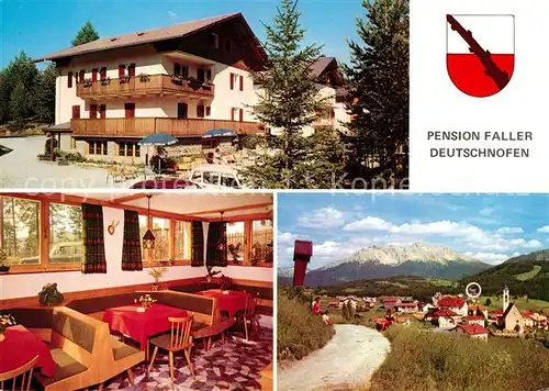 AK / Ansichtskarte Deutschnofen Nova Ponente Pension Faller Gaststube Panorama