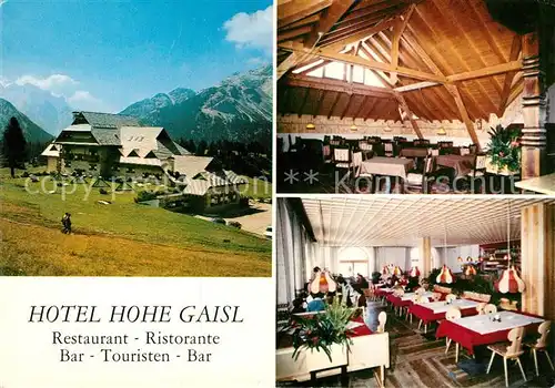 AK / Ansichtskarte Prags Hotel Hohe Gaisl Restaurant Speisesaal Kat. Pragser Tal
