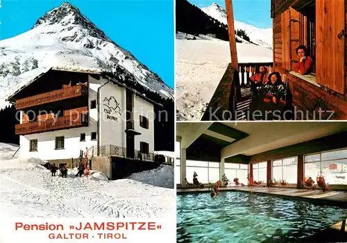 AK / Ansichtskarte Galtuer Tirol Pension Jamspitze Hallenbad Kat. Galtuer