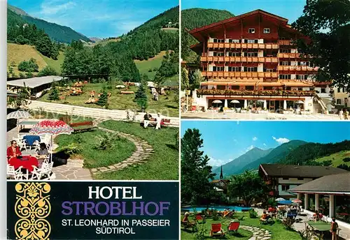AK / Ansichtskarte St Leonhard Passeier Hotel Stroblhof Panorama Park Kat. St Leonhard in Passeier Suedtirol