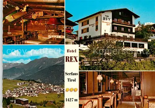 AK / Ansichtskarte Serfaus Tirol Hotel Rex Gastraeume Panorama Kat. Serfaus