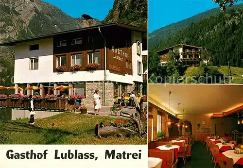 AK / Ansichtskarte Matrei Osttirol Gasthof Lublass Gastraeume Kat. Matrei in Osttirol
