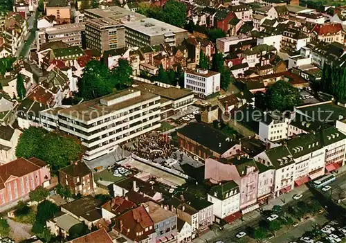 AK / Ansichtskarte Siegburg Fliegeraufnahme mit Rathaus und Staedt Krankenhaus Kat. Siegburg