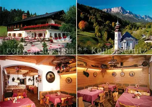 AK / Ansichtskarte Maria Gern Alpengasthof Duerrlehen Gaststuben Kirche Kat. Berchtesgaden