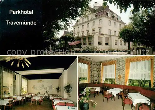 AK / Ansichtskarte Travemuende Ostseebad Parkhotel Speisesaal Kat. Luebeck