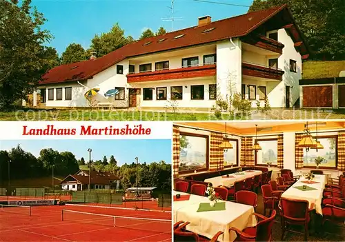 AK / Ansichtskarte Oberreute Landhaus Martinshoehe Gaststube Tennisplatz Kat. Oberreute