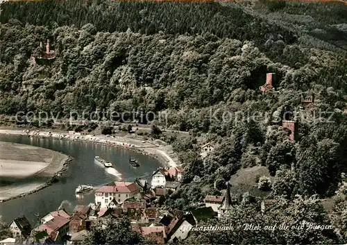 AK / Ansichtskarte Neckarsteinach Vierburgenblick Kat. Neckarsteinach