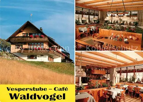 AK / Ansichtskarte Feldberg Schwarzwald Vesperstube Cafe Waldvogel Gastraeume Kat. Feldberg (Schwarzwald)