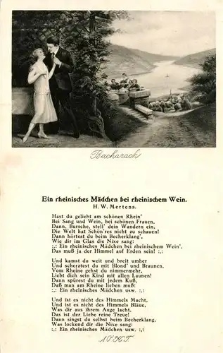 AK / Ansichtskarte Bacharach Rhein Panorama Gedicht Kat. Bacharach