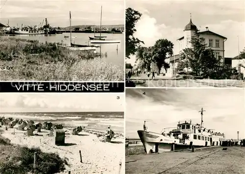 AK / Ansichtskarte Vitte Hiddensee Hafen FDGB Erholungsheim Zur Ostsee Strand