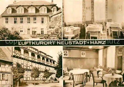 AK / Ansichtskarte Neustadt Harz FDGB Erholungsheim Kronberg Haus zur Sonne Klubraum Kat. Neustadt Harz