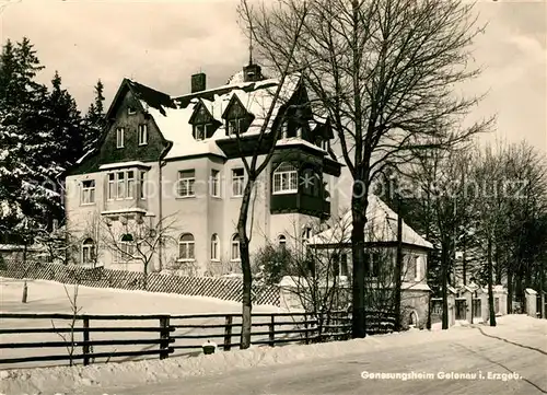 AK / Ansichtskarte Gelenau Erzgebirge Genesungsheim Winter