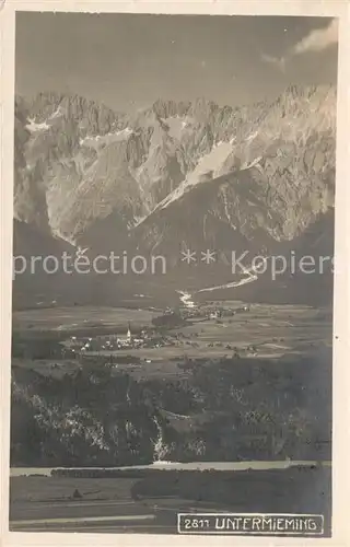 AK / Ansichtskarte Untermieming Panorama Blick zur Mieminger Kette