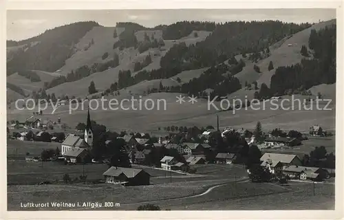 AK / Ansichtskarte Weitnau Gesamtansicht mit Sonneck Allgaeuer Alpen Kat. Weitnau