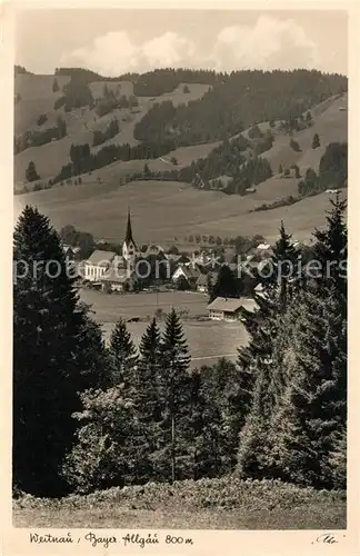 AK / Ansichtskarte Weitnau Hoehenluftkurort Blick gegen Sonneck Allgaeuer Alpen Kat. Weitnau