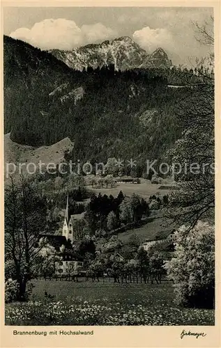 AK / Ansichtskarte Brannenburg mit Hochsalwand Bayerische Voralpen Kat. Brannenburg