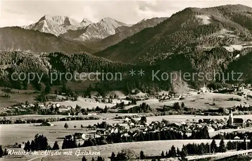 AK / Ansichtskarte Wertach Panorama Blick zum Gaishorn Allgaeuer Alpen Kat. Wertach